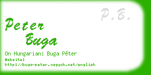 peter buga business card